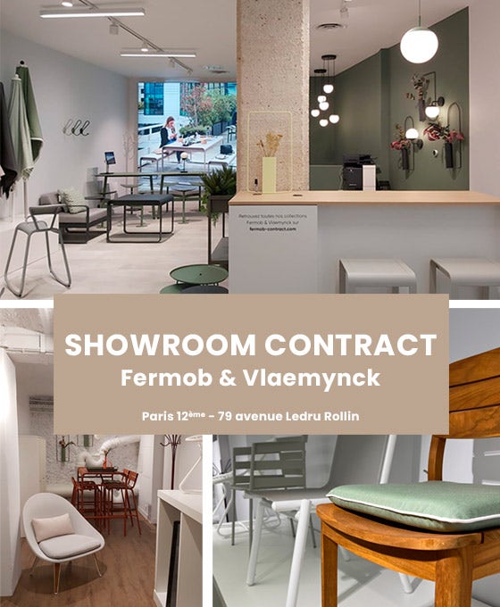 Ouverture nouveau showroom Contract Fermob et Vlaemynck